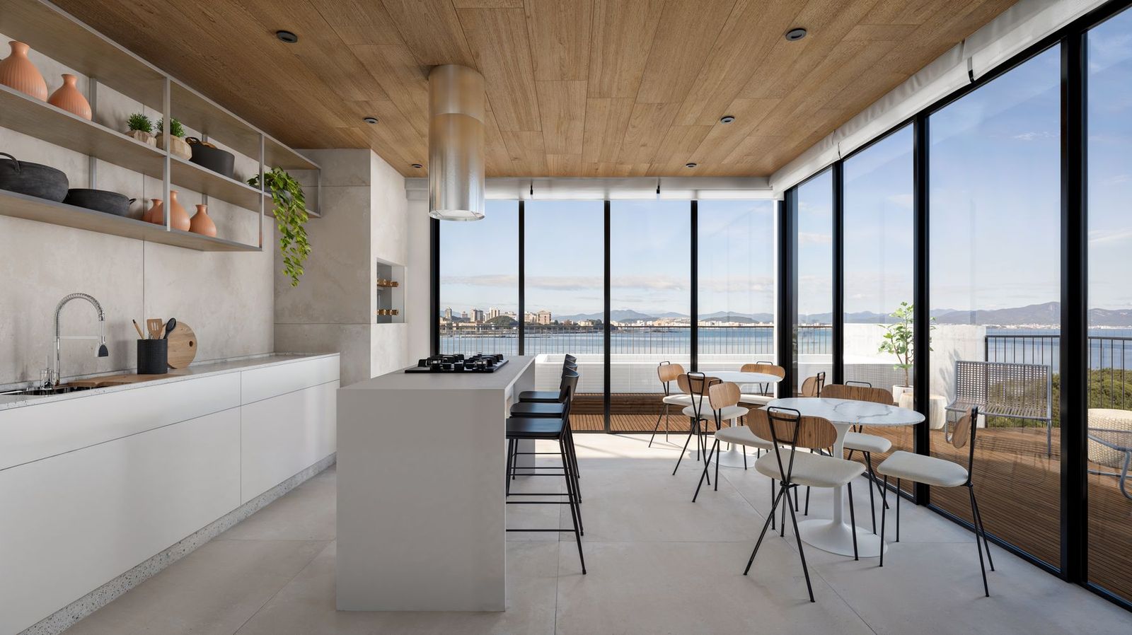 Espaço gourmet com vista